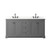 Wyndham Avery 72 Inch Double Bathroom Vanity in Dark Gray, Giotto Quartz Countertop, Undermount Square Sinks (3-Hole), Matte Black Trim - WCV232372DGBGTUS3MXX