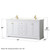 Wyndham Avery 72 Inch Double Bathroom Vanity in White, White Quartz Countertop, Undermount Square Sinks (1-Hole), Brushed Gold Trim - WCV232372DWGWQUNSMXX