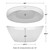Wyndham Dorrit 66 Inch Freestanding Bathtub in White with Polished Chrome Drain and Overflow Trim - WCBTE652066