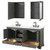 Wyndham Deborah 72 Inch Double Bathroom Vanity in Dark Gray, White Quartz Countertop, Undermount Square Sinks (3-Hole), Matte Black Trim, Medicine Cabinets - WCS202072DGBWQUS3MED Wyndham Deborah 72 Inch Double Bathroom Vanity in Dark Gray, White Quartz Countertop, Undermount Square Sinks (3-Hole), Matte Black Trim, Medicine Cabinets - WCS202072DGBWQUS3MED