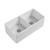 Fine Fixtures Orvieto Fireclay Kitchen Sink, Double Bowl - White - 33" x 18" - FCB3318-D