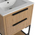 Fine Fixtures Kingsford Vanity Cabinet With Sink and Legs 24" Wide - Bright Oak - KI24BO-DR