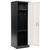 Alpine ADI629-01-B-W-DL 48" H x 15" W Steel Single Tier Storage Locker with Digital Lock, Black and White