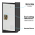 Alpine ADI629-203-B-W Large 3 Door Locker  Black Body With White Doors