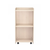 Alpine ADI661-07-WHI-PKG White Wood Mobile Presentation Lectern Stand with Shelves with Black Cover