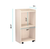 Alpine ADI661-07-WHI-PKG White Wood Mobile Presentation Lectern Stand with Shelves with Black Cover