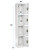 Alpine ADI629-204-WHI 72 in. H x 12 in. W x 12 in. D 4-Compartment Steel Tier Key Lock Storage Locker in White