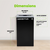 Alpine ALP4450-KIT-BLK-M-CB Square Recycling Bin  29 Gallons - Black Can, Mixed Opening Lid, for Cans/Bottles