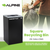 Alpine ALP4450-KIT-BLK-M-CB Square Recycling Bin  29 Gallons - Black Can, Mixed Opening Lid, for Cans/Bottles