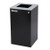 Alpine ALP4450-KIT-BLK-S-TR Square Recycling Bin  29 Gallons - Black Can, Square Opening Lid, for Trash