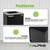 Alpine ALP4450-KIT-BLK-S-TR Square Recycling Bin  29 Gallons - Black Can, Square Opening Lid, for Trash