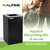 Alpine ALP4450-KIT-BLK-S-TR Square Recycling Bin  29 Gallons - Black Can, Square Opening Lid, for Trash