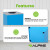Alpine ALP4450-KIT-BLU-C Square Recycling Bin  29 Gallons - Blue Can, Circle Opening Lid
