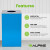 Alpine ALP4450-KIT-BLU-C Square Recycling Bin  29 Gallons - Blue Can, Circle Opening Lid