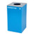 Alpine Square Recycling Bin  29 Gallons - Blue Can, Circle Opening Lid, for Cans/Bottles - ALP4450-KIT-BLU-C-CB