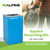 Alpine ALP4450-KIT-BLU-M-CB Square Recycling Bin  29 Gallons - Blue Can, Mixed Opening Lid, for Cans/Bottles