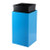 Alpine ALP4450-KIT-BLU-S Square Recycling Bin  29 Gallons - Blue Can, Square Opening Lid