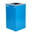 Alpine ALP4450-KIT-BLU-S-MIX Square Recycling Bin  29 Gallons - Blue Can, Square Opening Lid, for Mixed