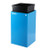 Alpine ALP4450-KIT-BLU-S-MIX Square Recycling Bin  29 Gallons - Blue Can, Square Opening Lid, for Mixed
