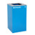Alpine Square Recycling Bin  29 Gallons - Blue Can, Square Opening Lid, for Recycling - ALP4450-KIT-BLU-S-RE