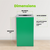 Alpine ALP4450-KIT-GRN-M Square Recycling Gin  29 Gallons - Green Can, Mixed Opening Lid