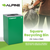 Alpine ALP4450-KIT-GRN-M-COM Square Recycling Bin  29 Gallons - Green Can, Mixed Opening Lid, for Compost