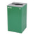 Alpine Square Recycling Bin  29 Gallons - Green Can, Mixed Opening Lid, for Mixed - ALP4450-KIT-GRN-M-MIX