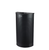 Alpine 12 Gallon Black Perforated Metal Half Round Decorative Waste Receptacle - ALP438-12HR-BLK