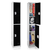Alpine ADI629-202-BLK-DL 72" H x 12" W 2-Tier Steel Storage Locker with Digital Lock, Black