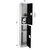 Alpine ADI629-202-BLK-DL 72" H x 12" W 2-Tier Steel Storage Locker with Digital Lock, Black