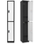 Alpine ADI629-202-B-W-DL 72" H x 12" W 2-Tier Steel Storage Locker with Digital Lock, Black and White