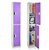 Alpine ADI629-202-PUR-DL 72" H x 12" W 2-Tier Steel Storage Locker with Digital Lock, Purple