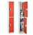 Alpine ADI629-202-RED-DL 72" H x 12" W 2-Tier Steel Storage Locker with Digital Lock, Red