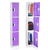 Alpine ADI629-203-PUR-DL 72" H x 12" W Triple Tier Steel Storage Locker with Digital Lock, Purple