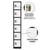 Alpine ADI629-206-B-W Large 6 Door Locker  Black Body With White Doors
