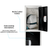 Alpine ADI629-204-BLK-DL 72" H x 12" W 4-Tier Steel Storage Locker with Digital Lock, Black