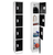 Alpine ADI629-204-BLK-DL 72" H x 12" W 4-Tier Steel Storage Locker with Digital Lock, Black