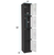 Alpine ADI629-204-B-W-DL 72" H x 12" W 4-Tier Steel Storage Locker with Digital Lock, Black and White