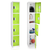 Alpine ADI629-204-GRN-DL 72" H x 12" W 4-Tier Steel Storage Locker with Digital Lock, Green