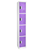 Alpine ADI629-204-PUR-DL 72" H x 12" W 4-Tier Steel Storage Locker with Digital Lock, Purple