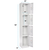 Alpine ADI629-204-WHI-DL 72" H x 12" W 4-Tier Steel Storage Locker with Digital Lock, White