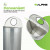 Alpine ALP438-12HR-SS 12 Gallon Stainless Steel Perforated Half Round Decorative Waste Receptacle
