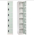 Alpine ADI629-206-MGRN-DL 72" H x 12" W 6-Tier Steel Storage Locker with Digital Lock, Misty Green