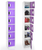 Alpine ADI629-206-PUR-DL 72" H x 12" W 6-Tier Steel Storage Locker with Digital Lock, Purple