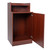 Alpine ALP476-DH-MA Mahogany Waste Receptacle Enclosure with Drop Hole and Tray Shelf