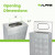 Alpine ALP438-13-SS 13 Gallon Stainless Steel Square Perforated Decorative Waste Receptacle