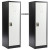Alpine ADI629-01-B-W-PKG-2 48'' Locker for Kids  Black Body With White Doors 2-Pack