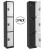 Alpine ADI629-203-B-W-PKG-2 Large 3 Door Locker  Black Body With White Doors 2-Pack