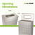Alpine ALP438-23-SS 23 Gallon Stainless Steel Square Perforated Decorative Waste Receptacle