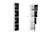 Alpine ADI629-204-BLK-2 72 in. x 12 in. x 12 in. 4-Compartment Steel Tier Key Lock Storage Locker in Black 2 Pack